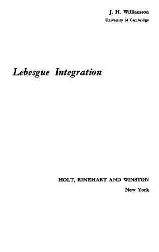 Lebesgue integration