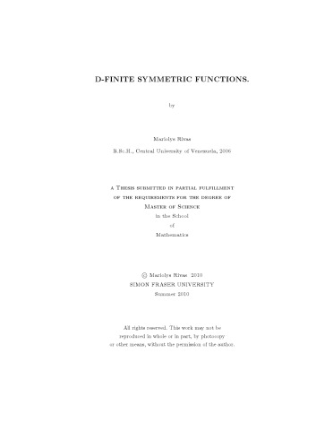 D-finite symmetric functions