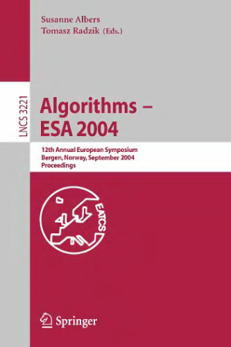 Algorithms – ESA 2004: 12th Annual European Symposium, Bergen, Norway, September 14-17, 2004. Proceedings