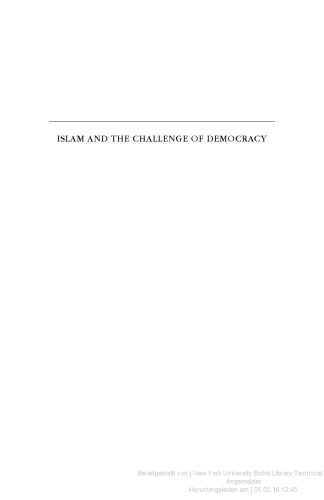 Islam and the Challenge of Democracy