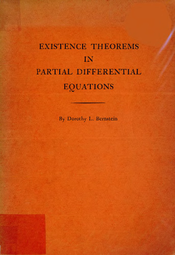 Existence theorems in partial differential equations.