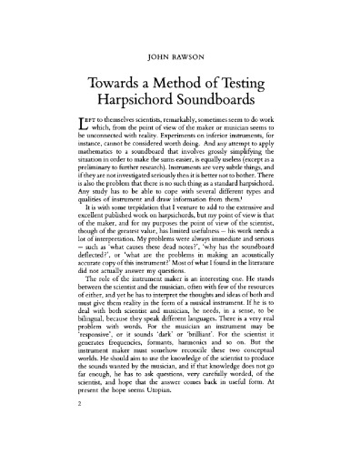 Towards a method of testing harpsichord soundboards