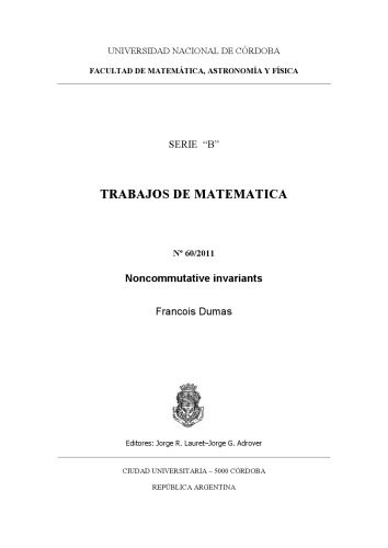 Noncommutative invariants