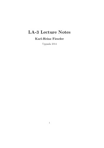 LA-3 Lecture Notes (Linear Algebra)