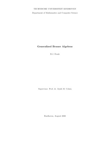 Generalized Brauer Algebras [thesis]