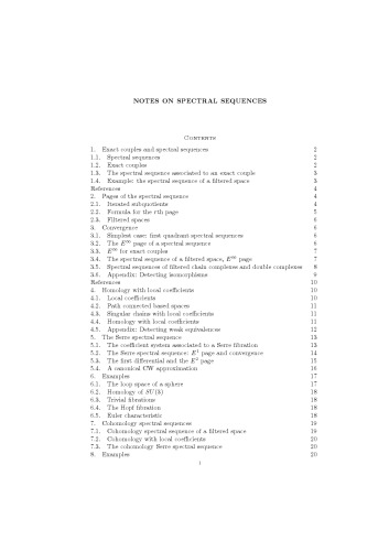 Notes on Spectral Sequences [expository notes]