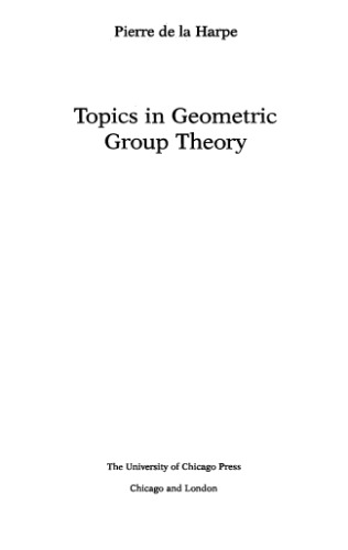 Topics in geometric group theory