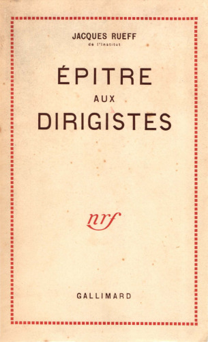 Epître aux dirigistes