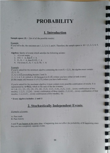 Applied math. Part 1: Probability