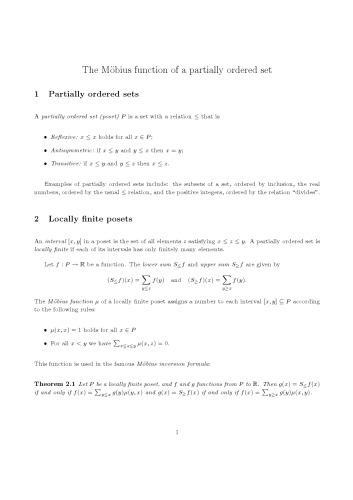 The Möbius function of a partially ordered set [expository notes]