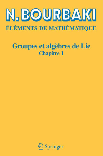 Groupes et algèbres de Lie: Chapitre 1