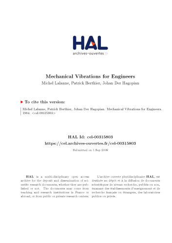 Mechanical Vibrations for Engineers