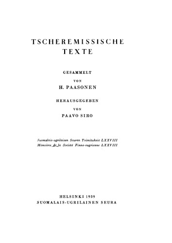 Tscheremissische Texte