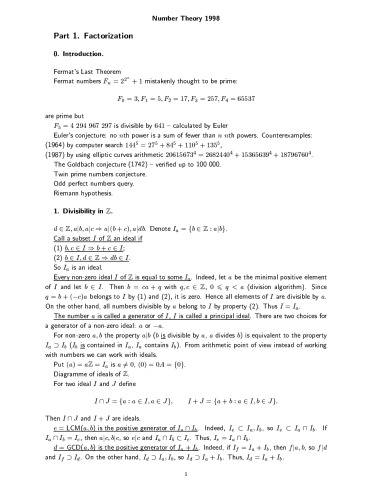 Number theory 1998