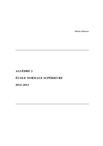 Algèbre 2 [Lecture notes]