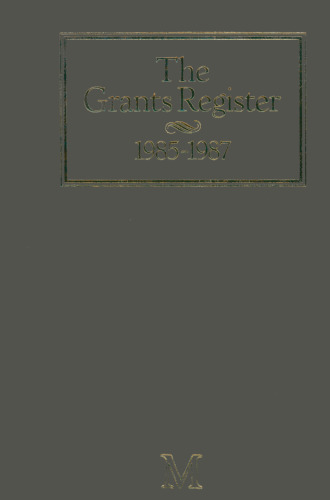 The Grants Register 1985–1987