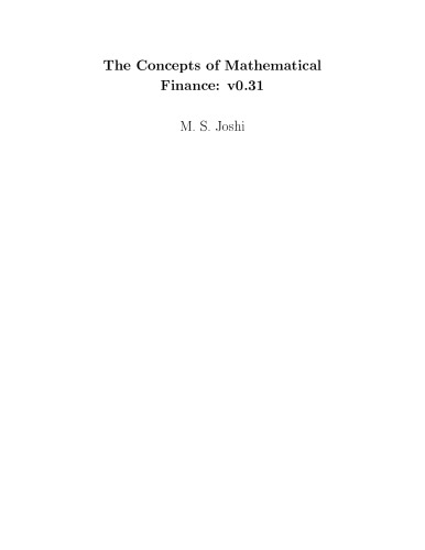 The Concepts and practice of mathematical finance