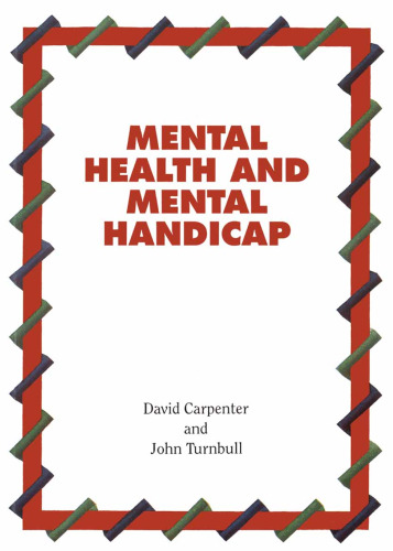 Mental Health And Mental Handicap