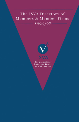 The ISVA Directory of Members & Member Firms 1996/97