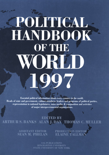 Political Handbook of the World: 1997: Governments and Intergovernmental Organizations as of December 1, 1996