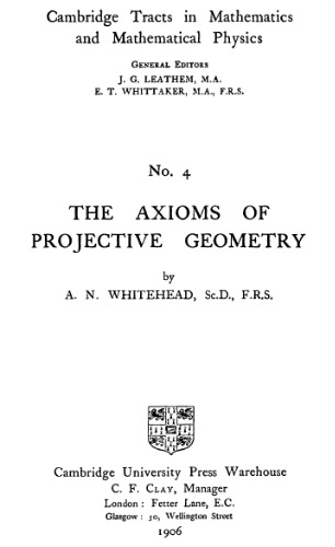 The axioms of projective geometry