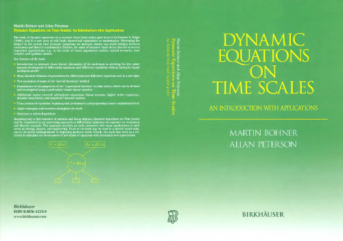 Dynamic equations on time scales: an introduction with applications