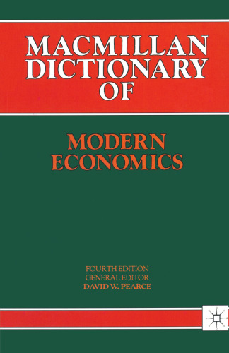 Macmillan Dictionary of Modern Economics