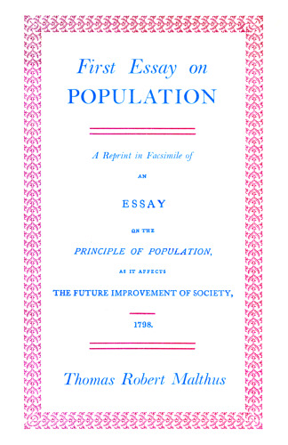 First Essay on Population 1798