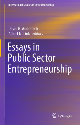 Essays in Public Sector Entrepreneurship