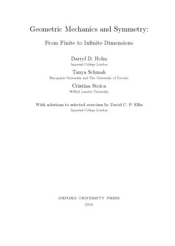 Geometric mechanics and symmetry: From finite to infinite dimensions