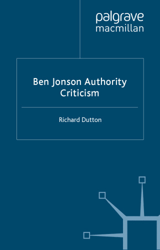 Ben Jonson Authority Criticism