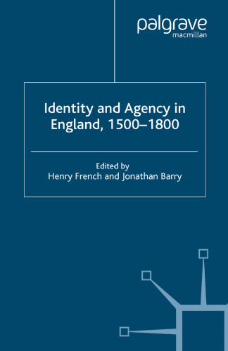 Identity and Agency in England, 1500–1800