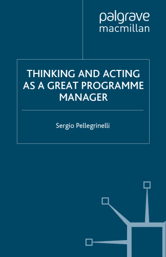 Thinking and Acting as a Great Programme Manager