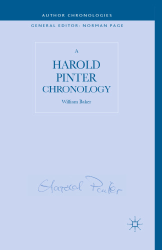 A Harold Pinter Chronology