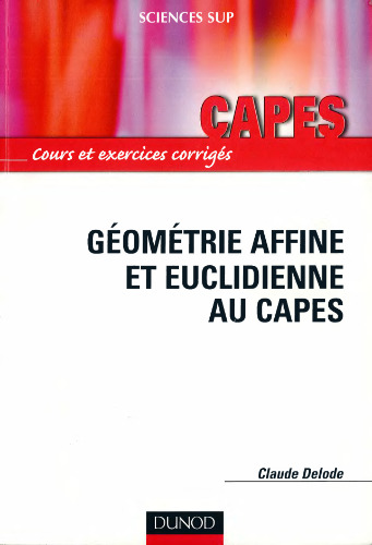 Géométrie affine et euclidienne au Capes