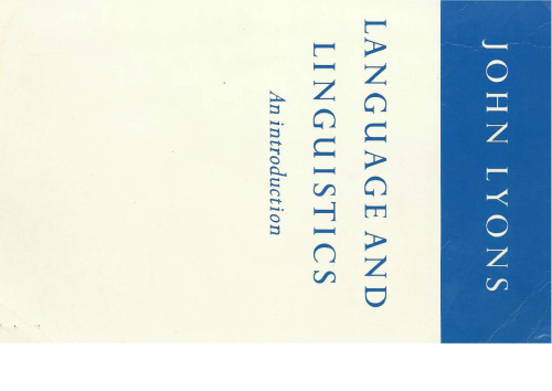 Language and Linguistics: An Introduction