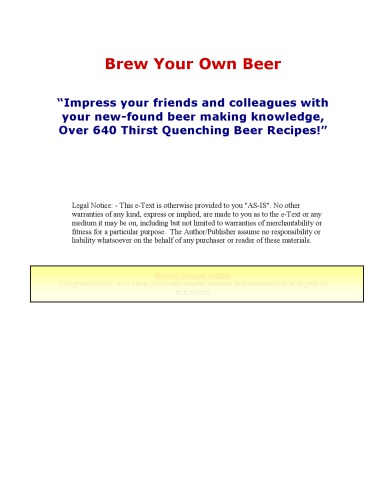 Brew your own beer