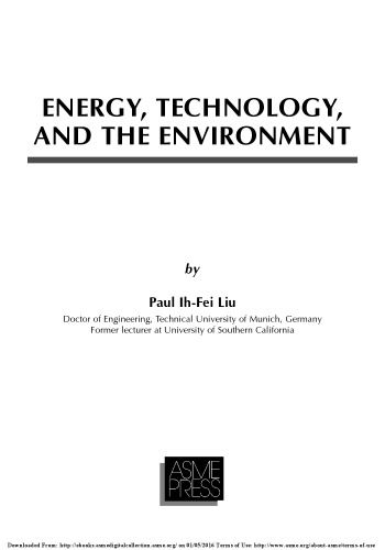 Energy, technology, and the environment