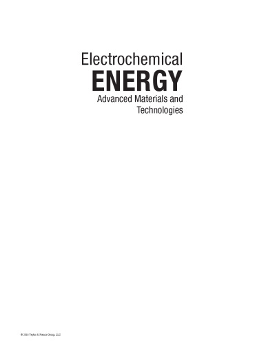 Electrochemical energy : advanced materials and technologies