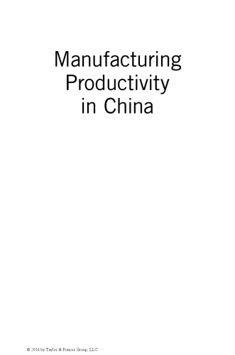 Manufacturing productivity in China