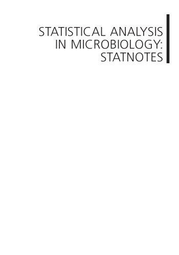 Statistical analysis in microbiology : Statnotes