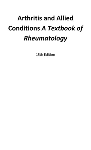 Arthritis and allied conditions : a textbook of rheumatology