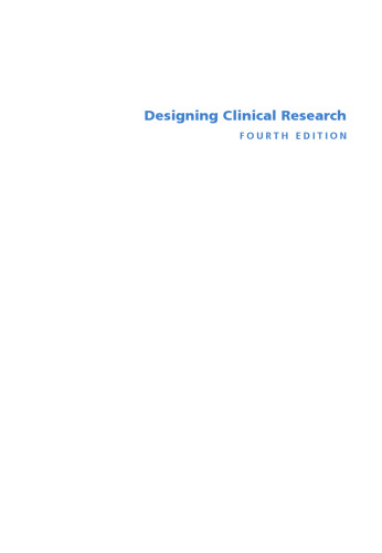 Designing clinical research