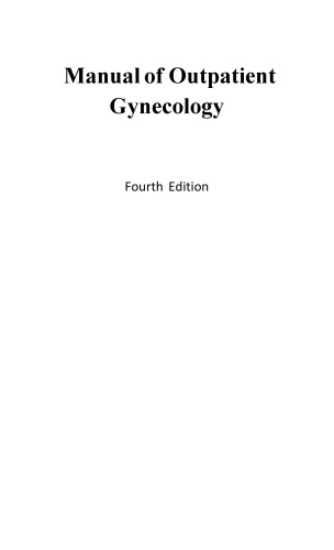 Manual of outpatient gynecology