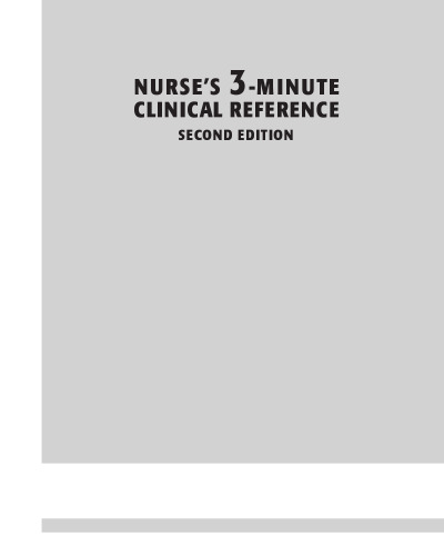 Nurse's 3-minute clinical reference