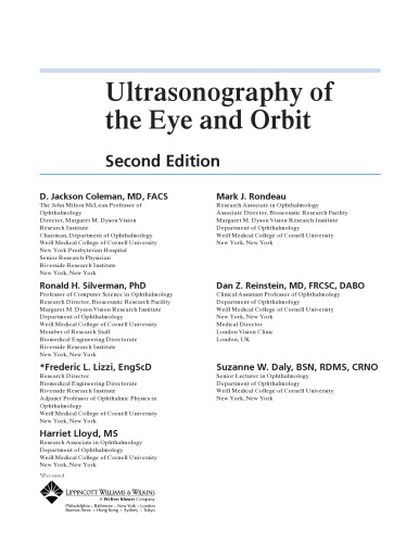 Ultrasonography of the eye and orbit