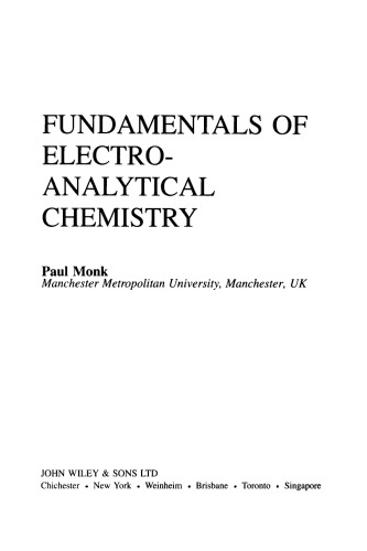 Fundamentals of Electro-Analytical Chemistry