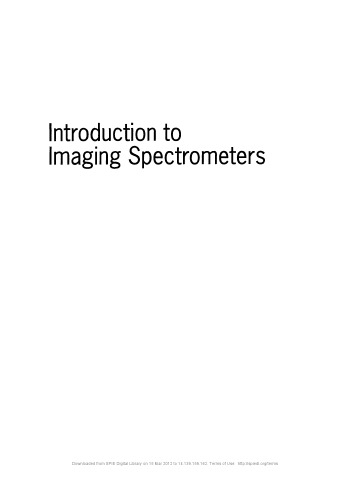 Introduction to imaging spectrometers