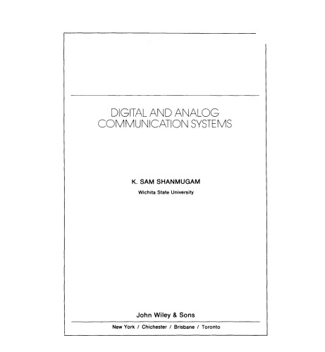 Digital and Analog Communication Systems