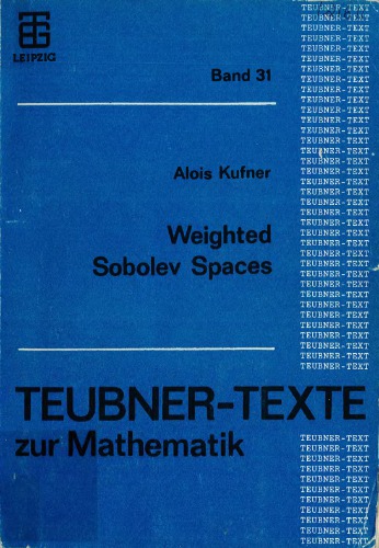 Weighted Sobolev spaces.